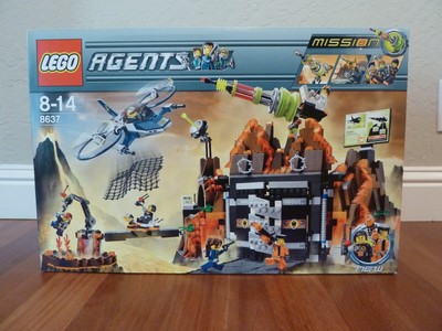 LEGO Agents: Volcano Base (8637) RARE EXCELLENT CONDITION! NEW SEALED!