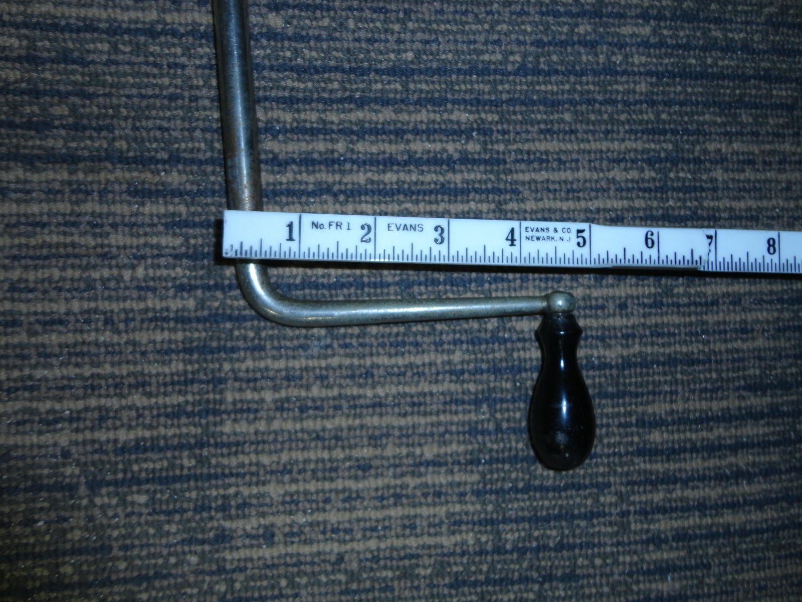 Antique PHONOGRAPH Crank Wood Handle Male Threads