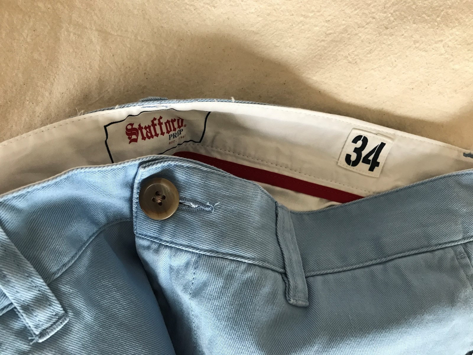 Men's Blue Colored Stafford Prep Brand Pants! Brand New!