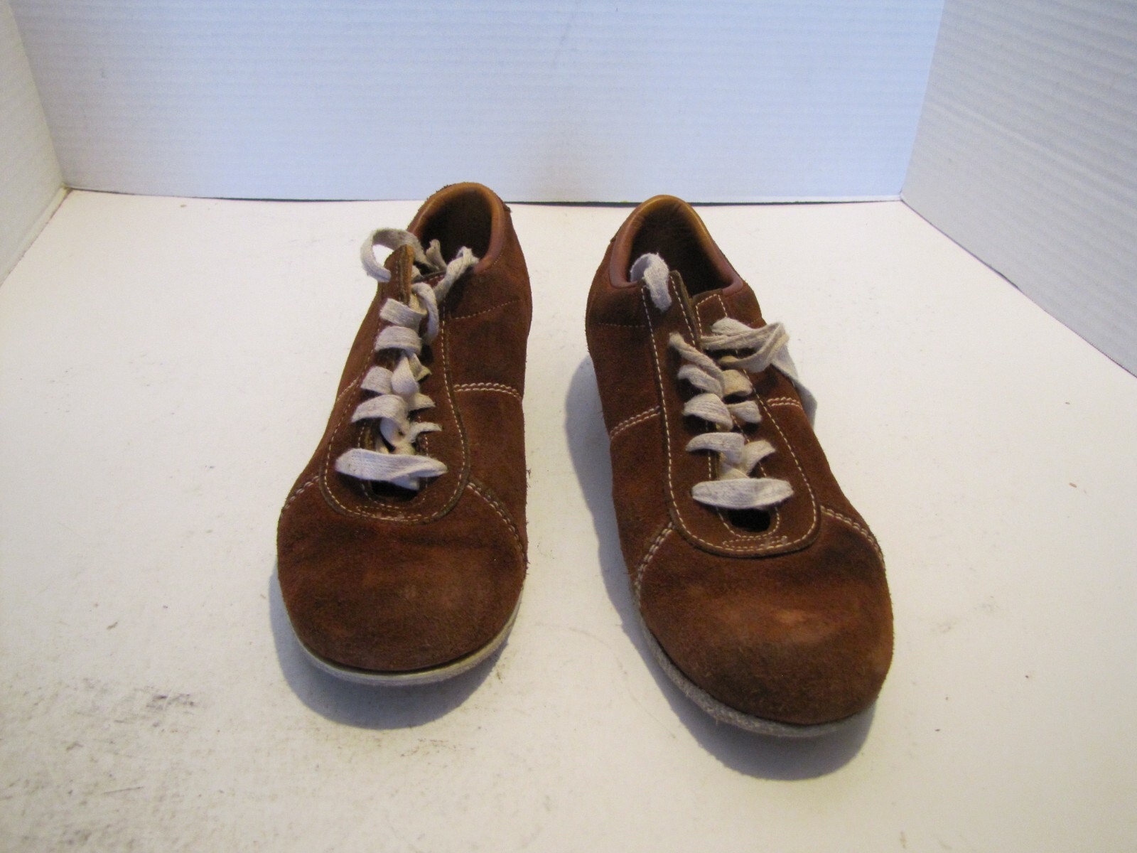 VTG 60'S-70'S HYPE BOWLING SHOES BROWN SUEDE LEATHER SZ 9 VTG 60'S-70'S HYPE BOWLING SHOES BROWN SUEDE LEATHER SZ 9