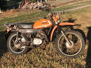 Yamaha Ag 1980 vintage motorbike 175 2 stroke bike Orange working