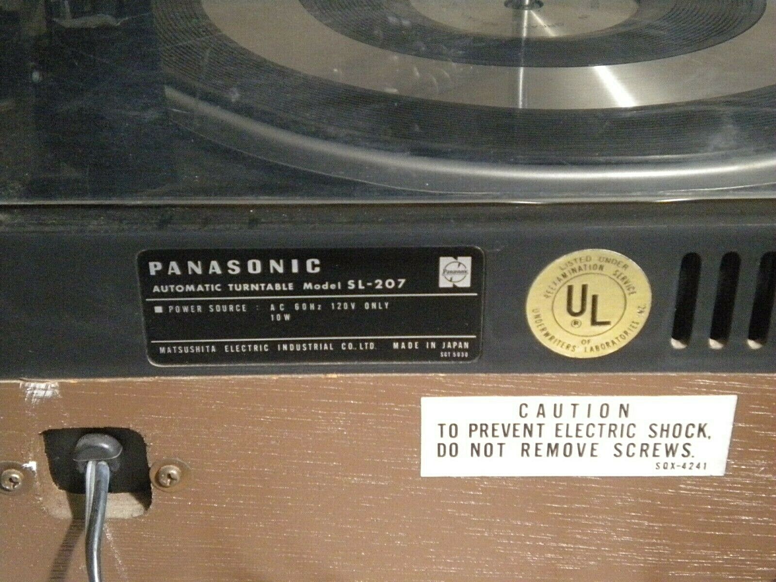 Vintage Panasonic Automatic Turntable - Works but Needs Service - See Video