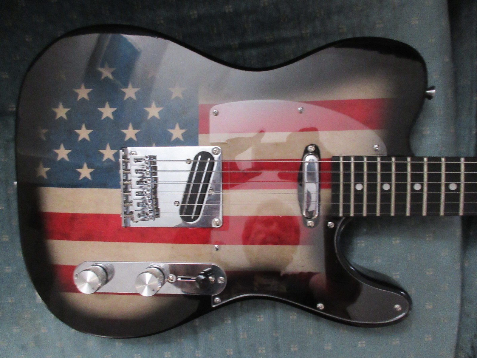 Cashified~ Leo Jaymz USA Flag Telecaster-Style Electric