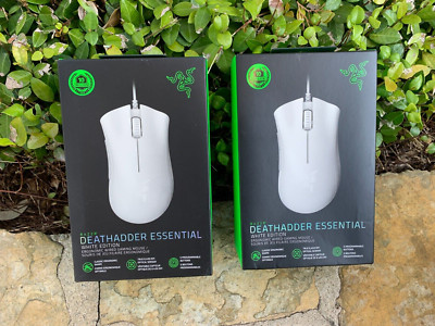 X2 Razer DeathAdder Essential WHITE EDITION Wired Gaming Mouse RZ01-03850200