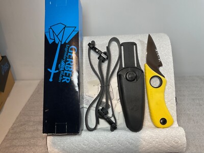 New GERBER   05649  RIVER GUIDE 2 SHARP/YELLOW KNIFE