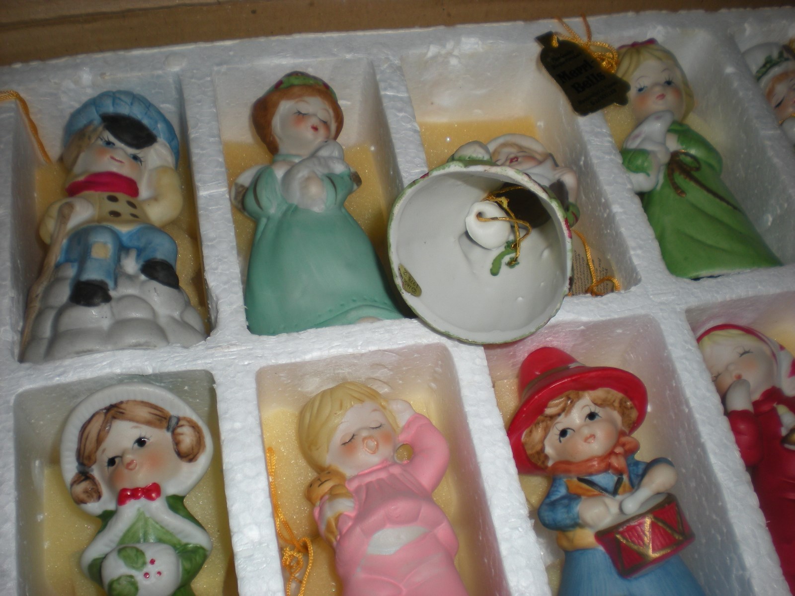 MERI -BELLS FIGURINE FINE BISQUE PORCELAIN