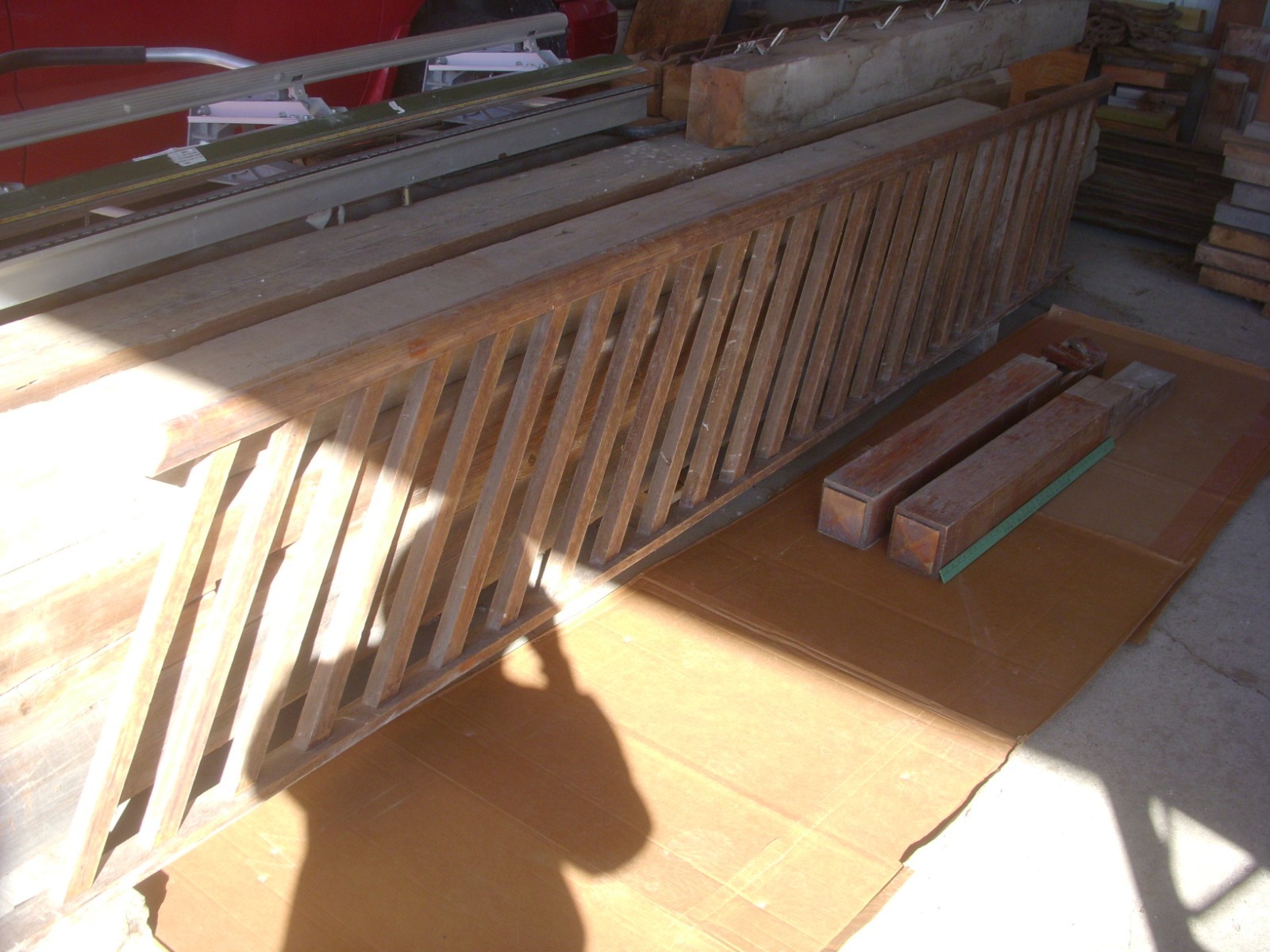 antique newel posts & railing / antique wood stair parts