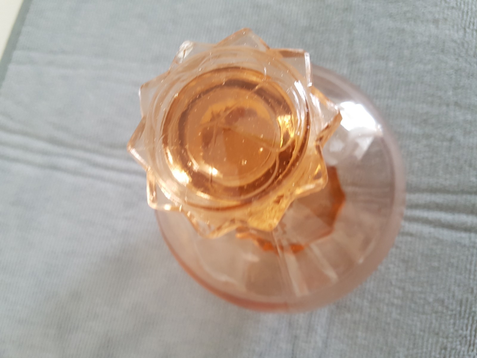 Vintage Depression Glass - Cranberry Glass - Decanter and Stopper