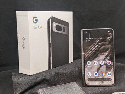 Google Pixel Fold 256GB Obsidian Unlocked - NEW  extras