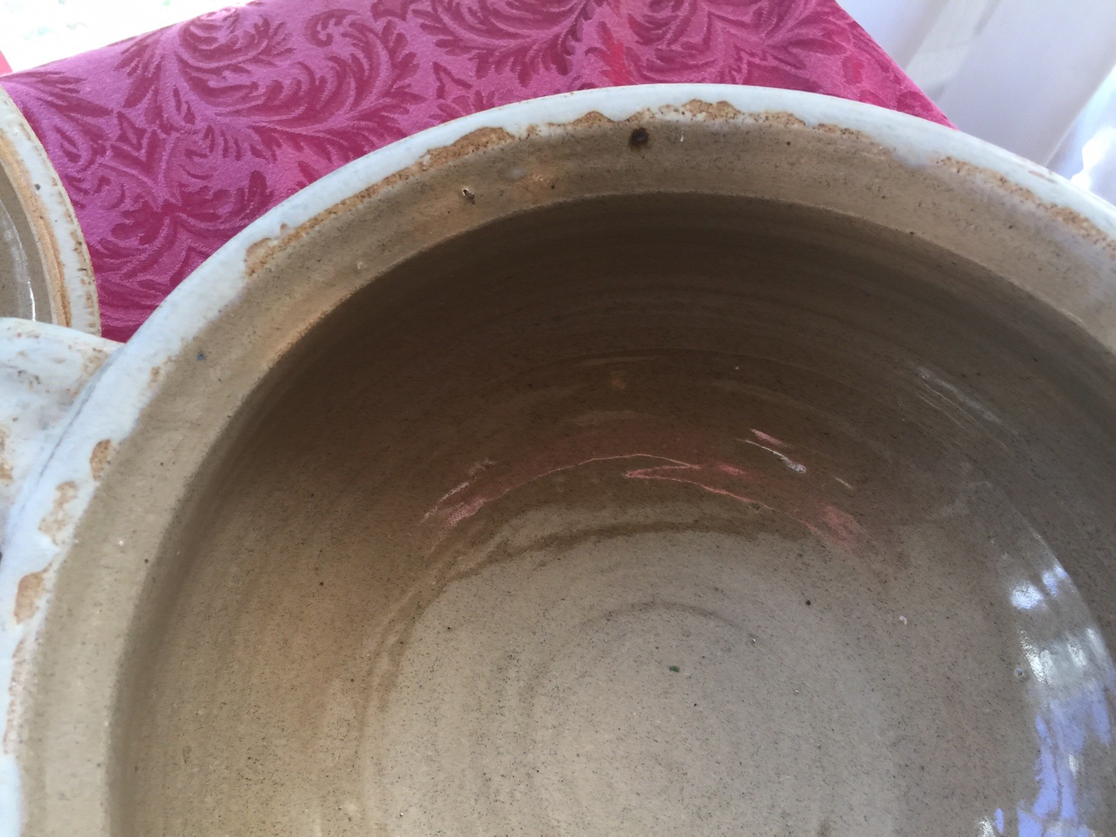 Studio Pottery large  Covered  brown and biege Cassarole