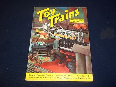 1954 FEBRUARY TOY TRAINS MAGAZINE - GREAT HOW TO MODEL RAILROAD ISSUE - M 891