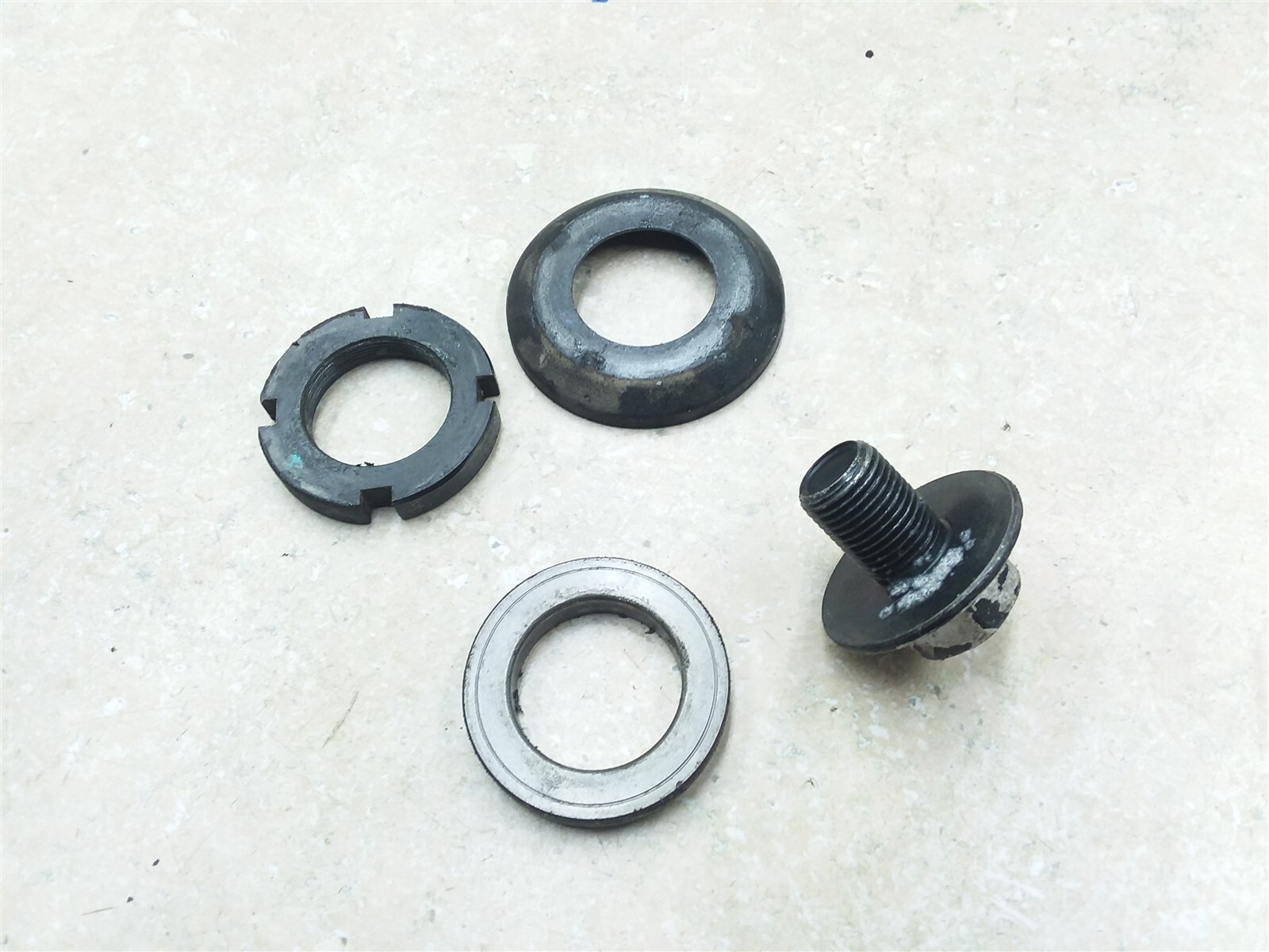 iwasan42　0329 Kawasaki EX250 Ninja Steering Stem Washer Nut Bolt Hardware