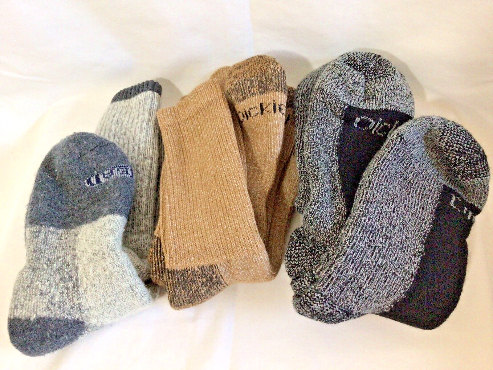 5 Pair Thick Socks, Dickies (4pr), Redhead (1pr)….winter cold weather boot sock
