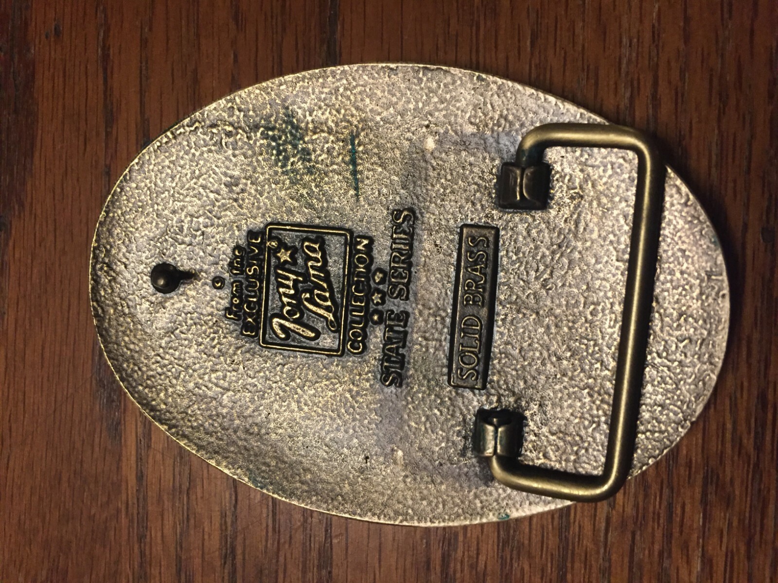 Tony Lama Men's Solid Brass State of  Alaska Belt Buckle