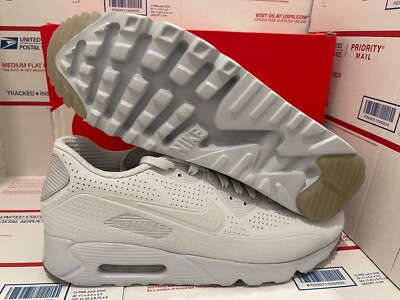Nike  Air Max 90 Ultra Moire Pure Platinum Shoes Men's White 819477-005 Sz 14 US