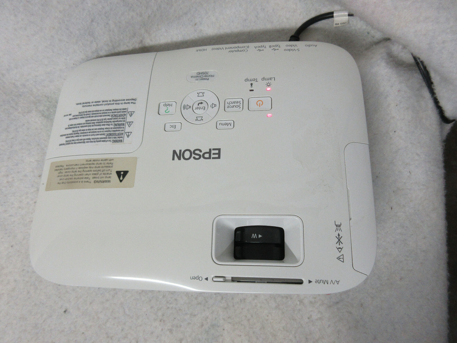 Epson PowerLite Home Theater Projector H331A Has New Bulb