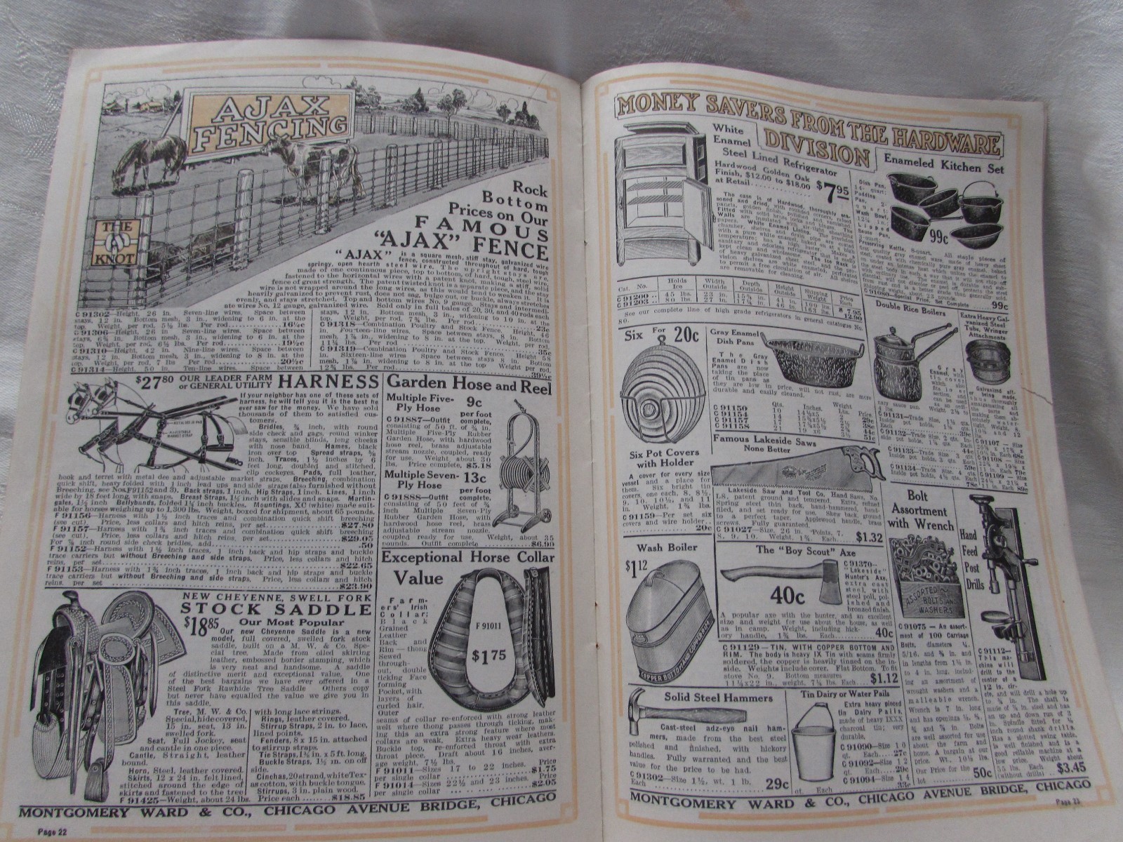 1911 MONTGOMERY WARDS CATALOG & history boots Elgin watches buggies stoves  plow