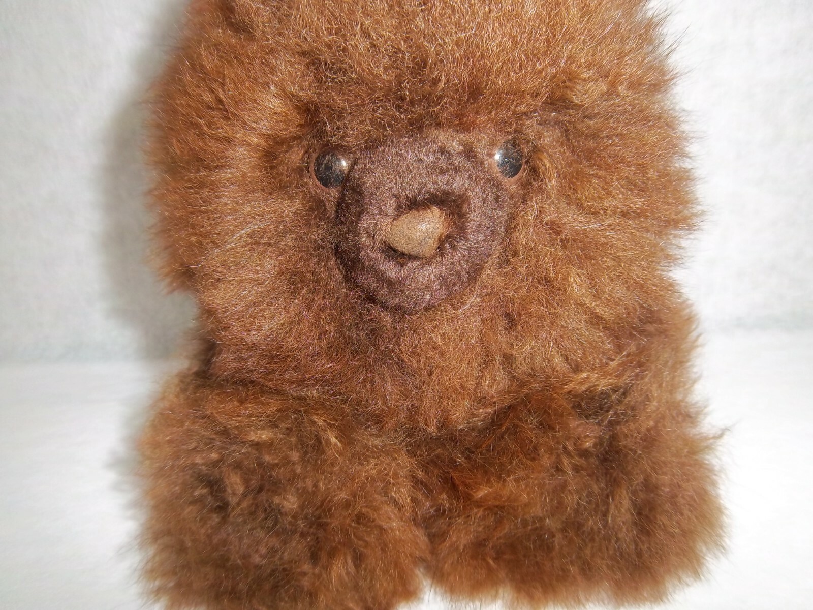 Alpaca Fur Plush Dog ? Hand Made In Peru Brown Very Soft Stuffed Animal