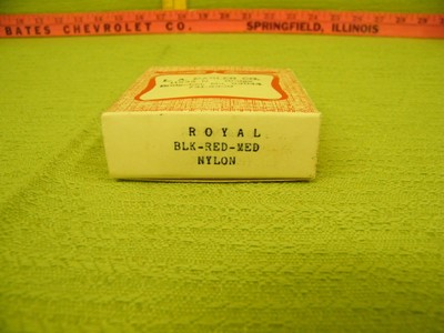 Vintage Inked Ribbons Royal Blk-Red-Med Nylon