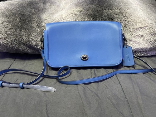 Coach 57325 Turnlock Crossbody Bag IN BLUE | eBay