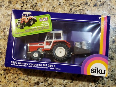 SIKU 1:32 SCALE 2853 MASSEY FERGUSON MF 284 S WITH TRANSPORTER BOX TRACTOR