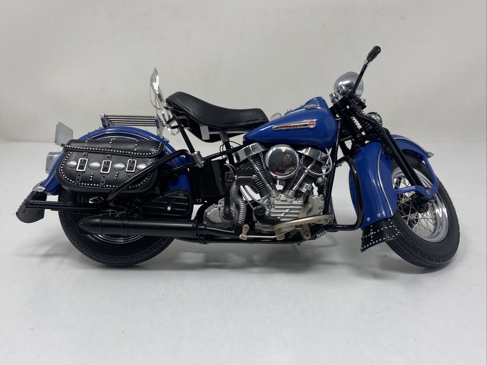 Franklin Mint 1948 Harley Davidson Panhead Blue black Franklin Mint 1948 Harley Davidson Panhead Blue black