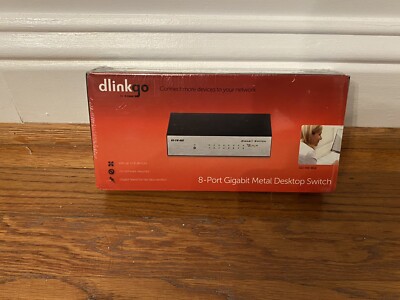 New D-Link GO-SW-8GE Ethernet Switch 8-Port Gigabit Unmanaged Metal Desktop