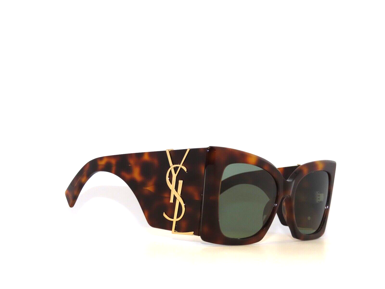 Pre-owned Saint Laurent Blaze Sl M119 119 002 Havana Green Sunglasses