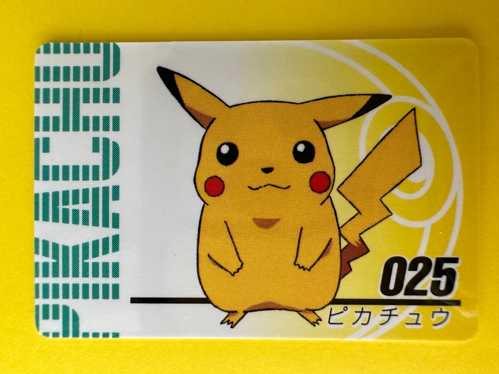 Pikachu No.025 Pokemon Anime Mini Card Nintend very rare