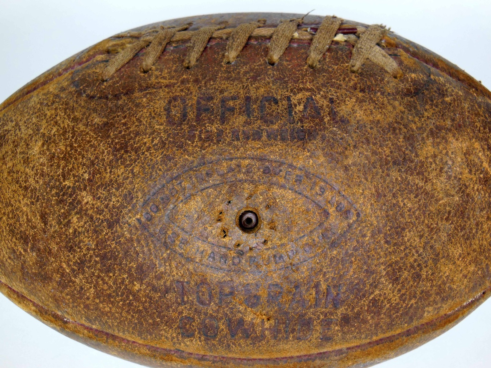 Vintage Westpoint Made in USA 1000 Top Grain Cowhide Leather Football Antique