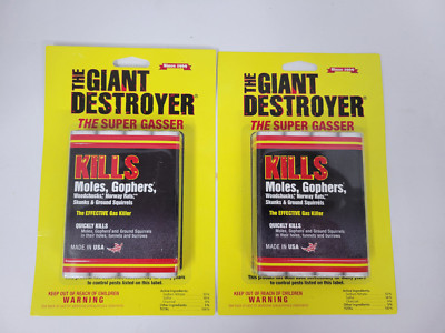 2 PACK The Giant Destroyer Super Gasser For Moles Gophers Woodchucks Rats 