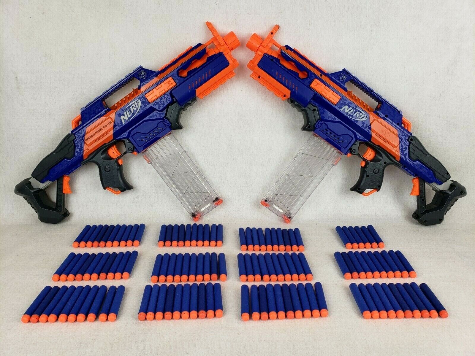 Lot Of 2 Nerf N-Strike Elite Rapidstrike CS-18 Blasters Lot Of 2 Nerf N-Strike Elite Rapidstrike CS-18 Blasters
