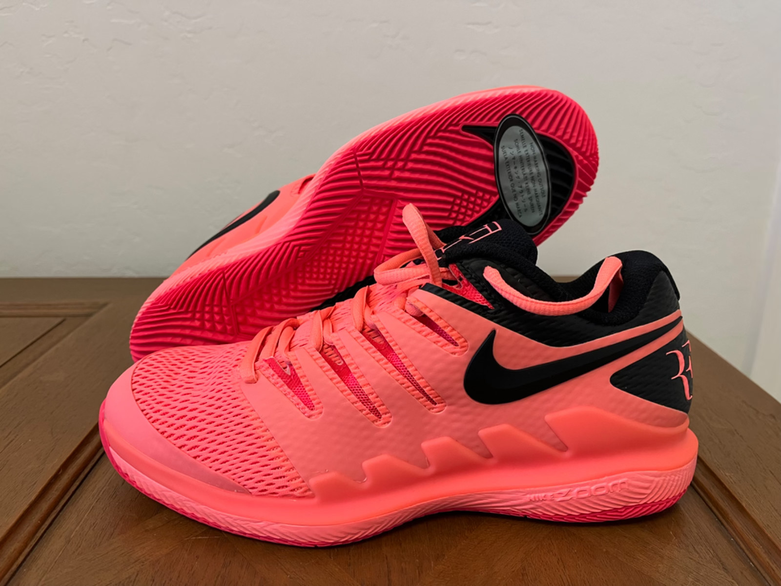 フェデラー Nike Air Zoom Vapor Size 7.5 - Nike Air Zoom Vapor X HC Lava Glow, Federer 2018
