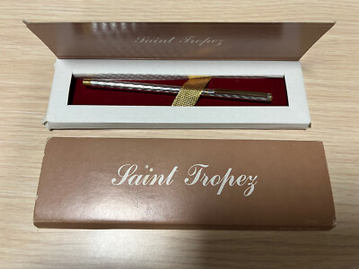 VINTAGE Saint Tropez Slim Marvy Uchida D-3120 Silver Diamond Cut Pen New in Box