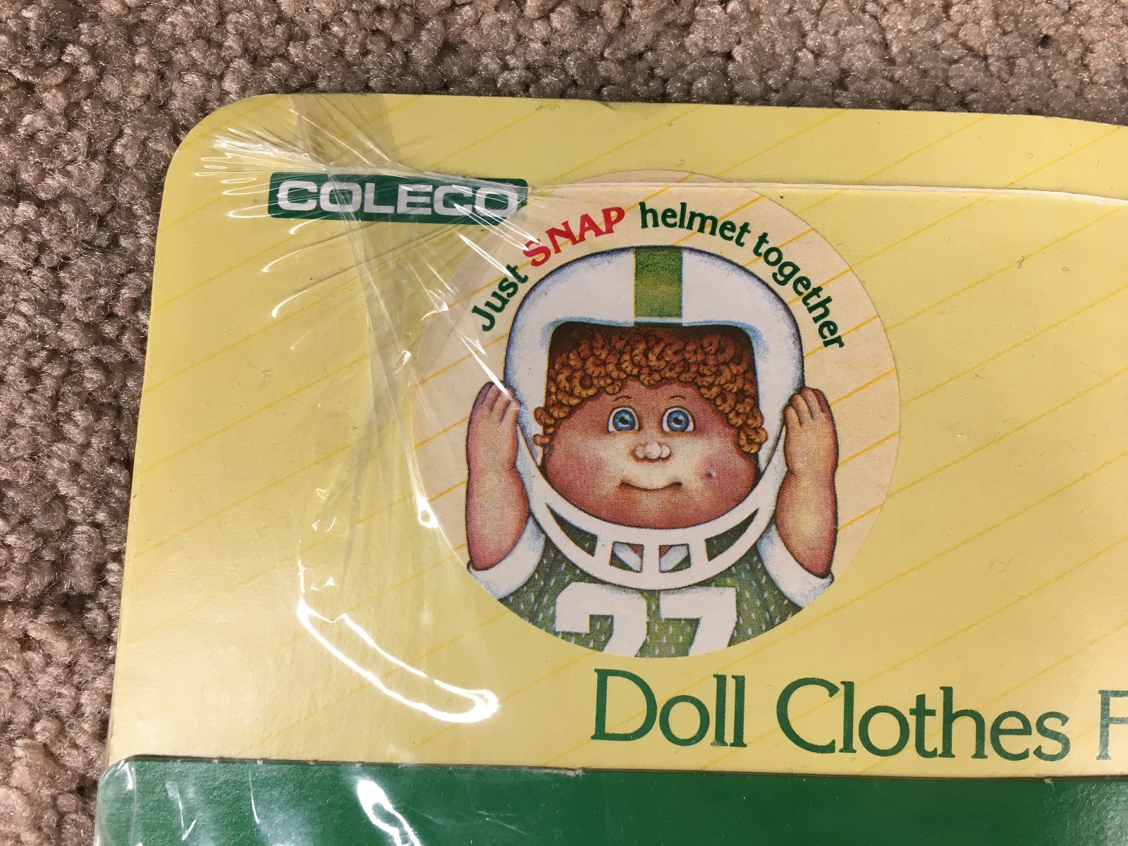 Vtg 1986 Sealed Cabbage Patch Kids football uniform jersey accessory Sporting
