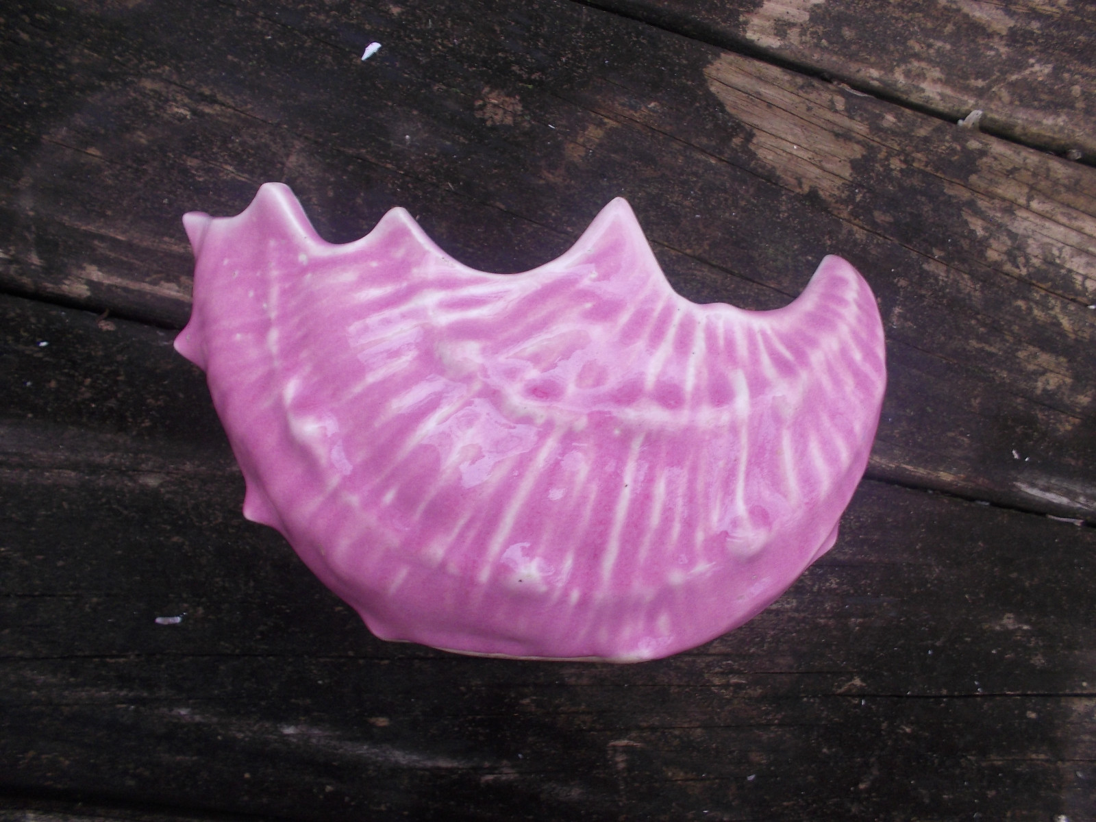 Nelson McCoy pink conch shell 8 inch long 4-3/4 no chips or hairlines
