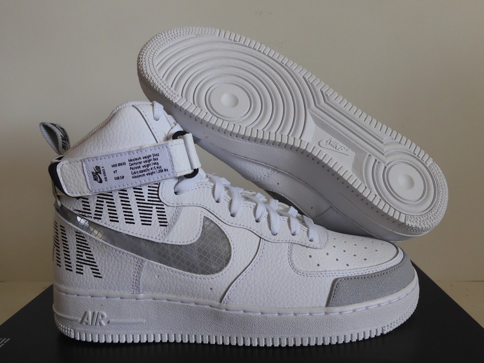 NIKE AIR FORCE 1 HIGH 07 LV8 2 UNDER CONSTRUCTION WHITE-GREY NIKE AIR FORCE 1 HIGH 07 LV8 2 UNDER CONSTRUCTION WHITE-GREY