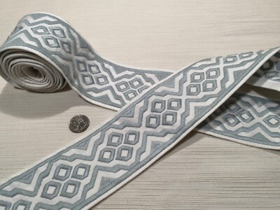 2.5YD THIBAUT E12190 Belinda Tape Mist Embroidered Passementerie Trim $180Retail
