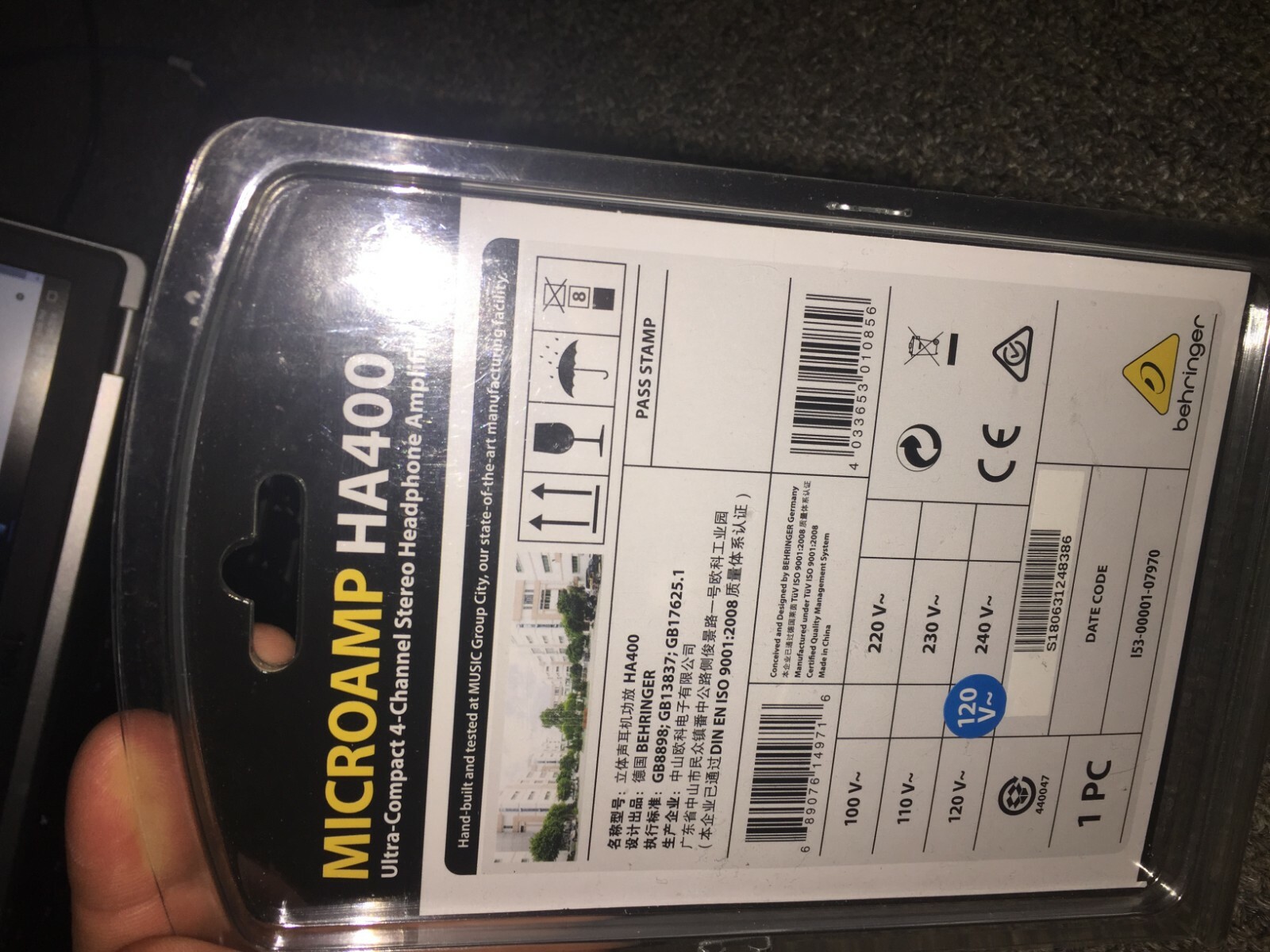 NEW Berhringer Compact 4 Channel Stereo Headphone Amplifier