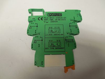 PHOENIX CONTACT TERMINAL BLOCK PLC-BSC-230UC/21 230V VOLT USED
