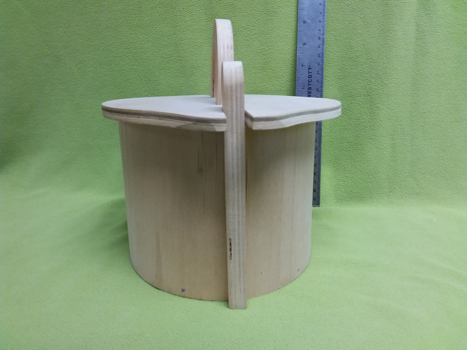 Unfinished Wooden Box with lid-vintage