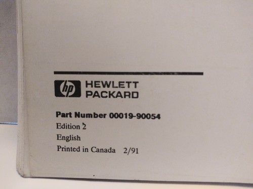 HP Business Consultant II Financial Calculator 19BII Owners Manual Edition 2 VTG