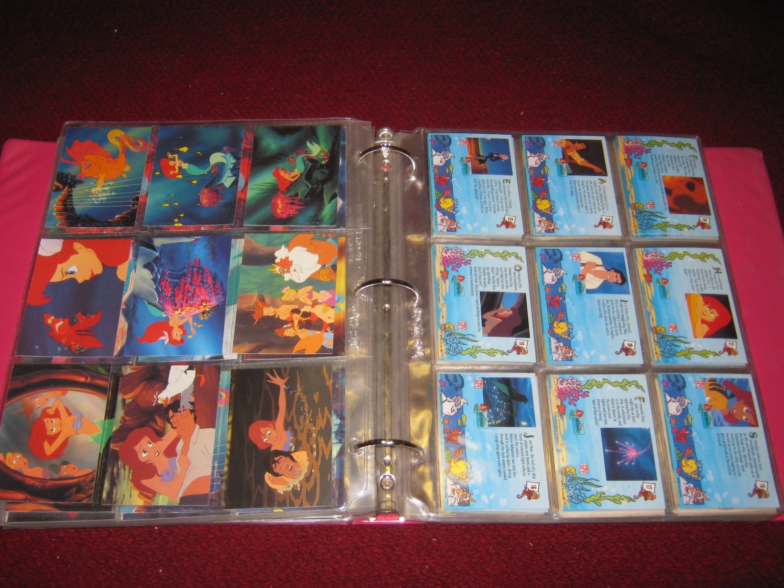Little Mermaid Collector Cards Lot of 100+ Pro Set 1991 and Others with Binder