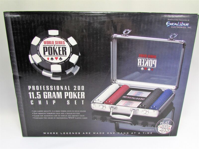 WSOP Professional 200 11.5 gram Poker Chip Set Aluminum Case World Series Poker