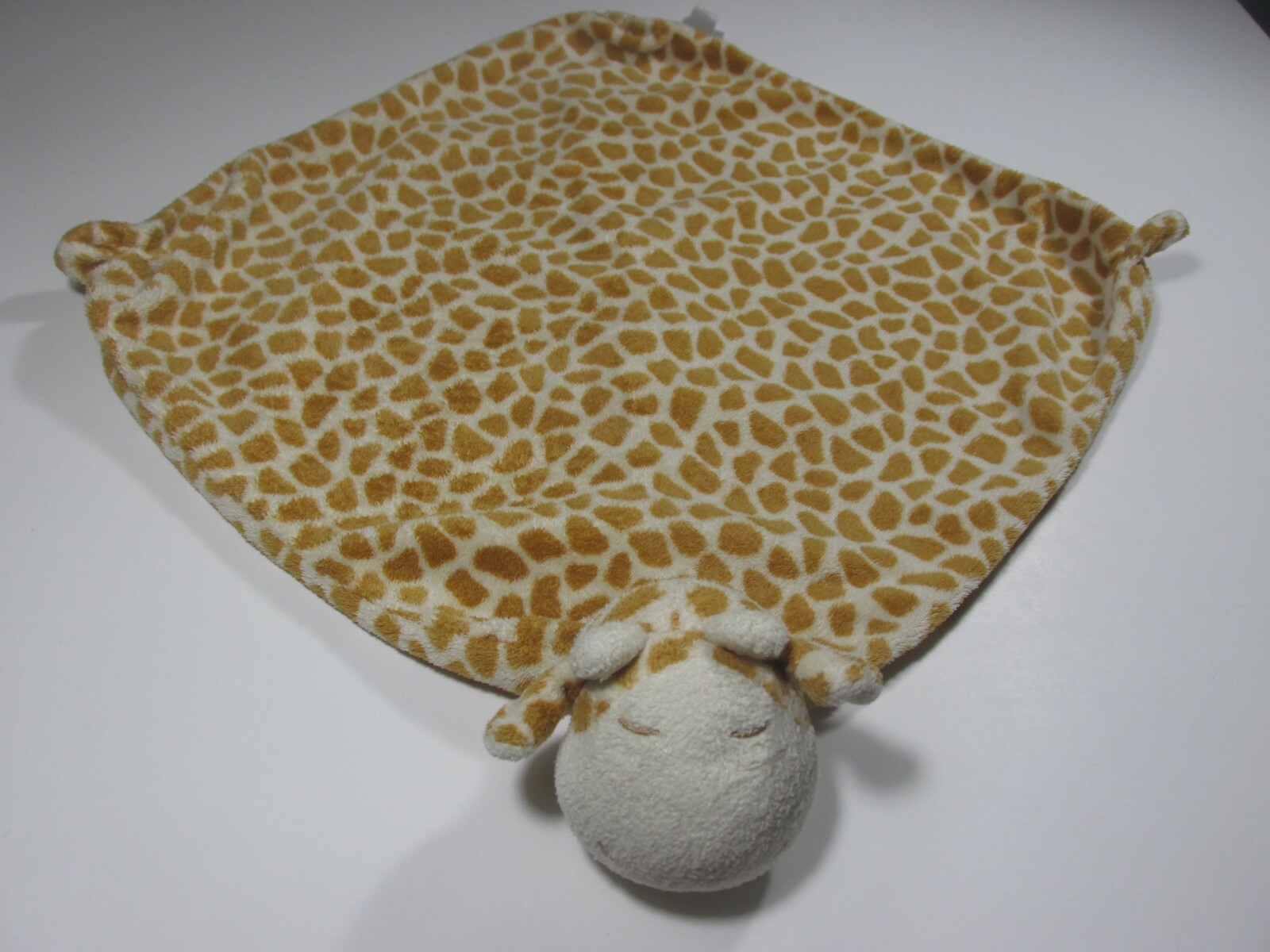 Giraffe Lovey Lovie Baby Security Blanket Brown Yellow B11