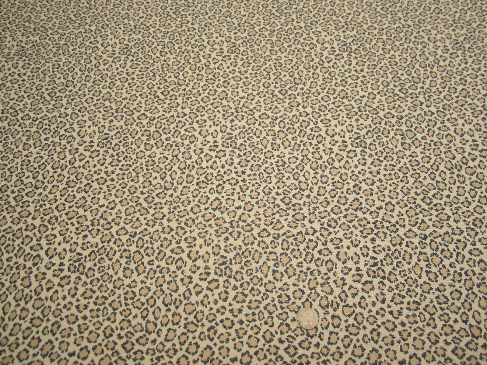 1 3/8 yards of Fabricut cheetah cobalt upholstery fabric r2998