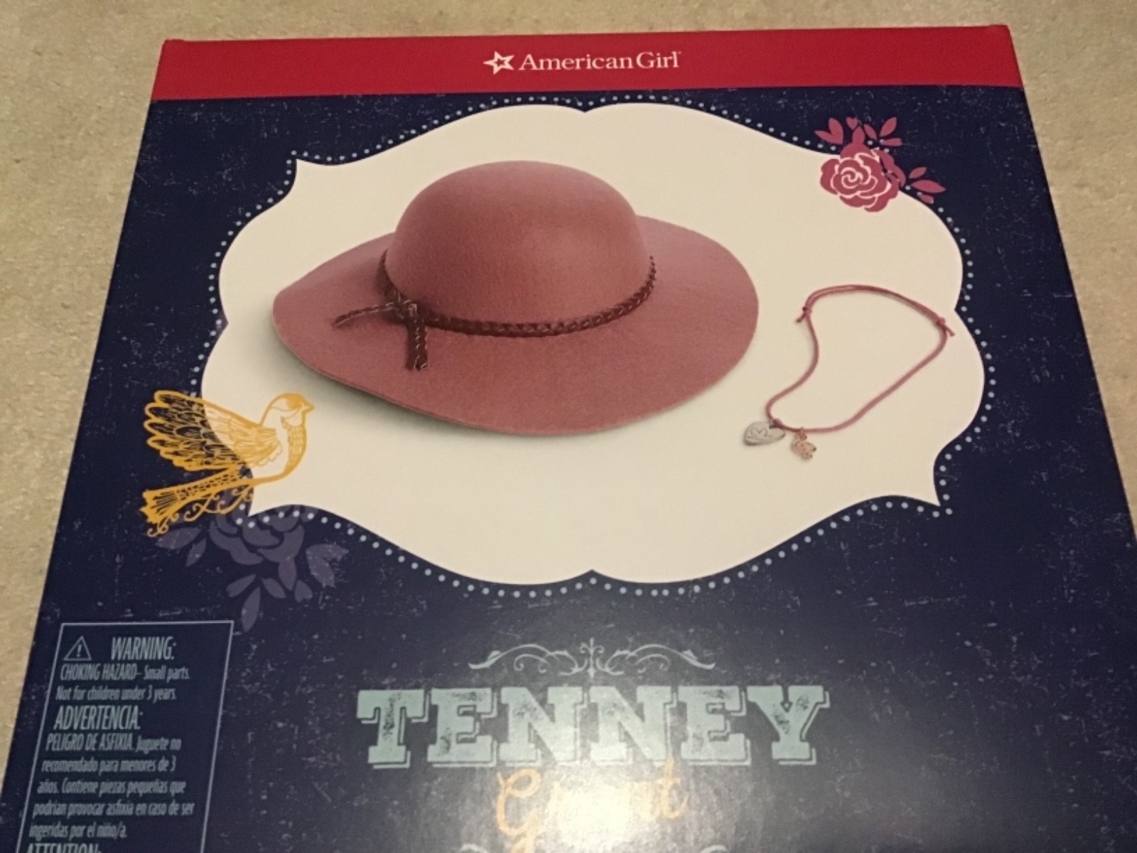 American Girl Tenney Grant Hat & Necklace Guitar pick charm Accessories for Doll
