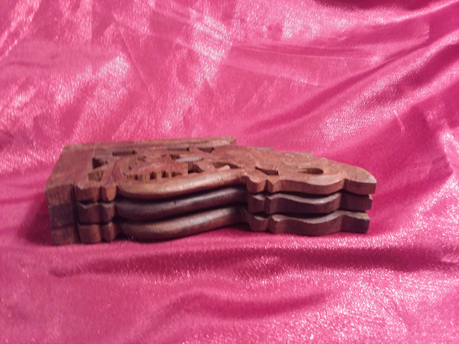 wooden Mahogany carved plant /bowl  stand  #  3652