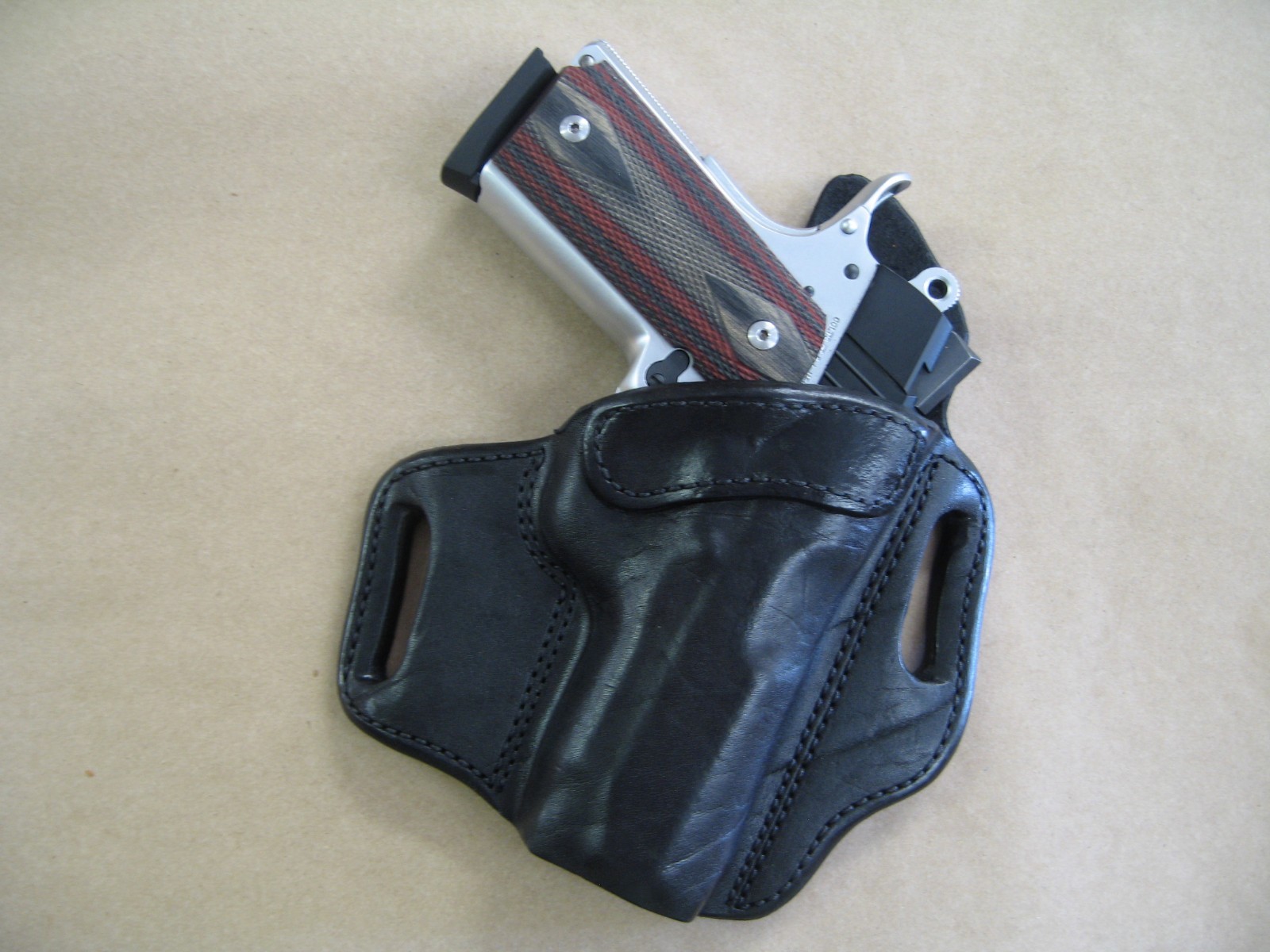 Azula Leather OWB 2 Slot Pancake Belt Holster CCW For.. Choose Color & Gun - 4