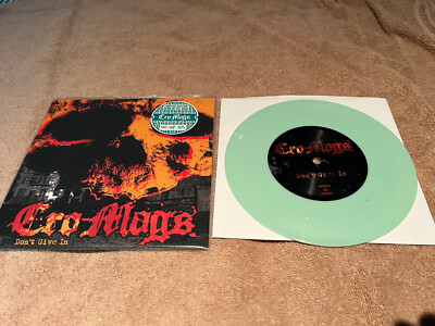 CRO-MAGS  DONT GIVE IN'' 7-inch NEW! 180/325 RARE GLOW IN THE DARK VINYL